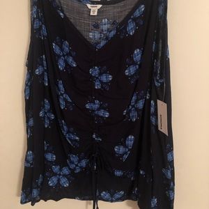 Pretty plus size ruffle tank